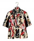 BURBERRYバーバリー）の古着「Graffiti Archive Scarf Print Half-zip Top」｜マルチカラー