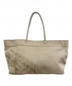 BURBERRY BLUE LABELバーバリーロンドンブルーレーベル）の古着「キャンバストートバッグ」｜ベージュ