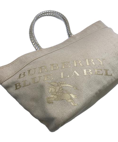 BURBERRY BLUE LABEL（バーバリーロンドンブルーレーベル）BURBERRY BLUE LABEL (バーバリーブルーレーベル) キャンバストートバッグ ベージュ サイズ:-の古着・服飾アイテム