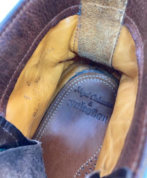 NIGEL CABOURN（ナイジェルケーボン）NIGEL CABOURN (ナイジェルケーボン) YUKETEN (ユケテン) ツイード切替ブーツ ブラウン サイズ:9の古着・服飾アイテム