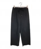 MACPHEEマカフィー）の古着「コットンタイプライター ギャザーストレートパンツ」｜ブラック