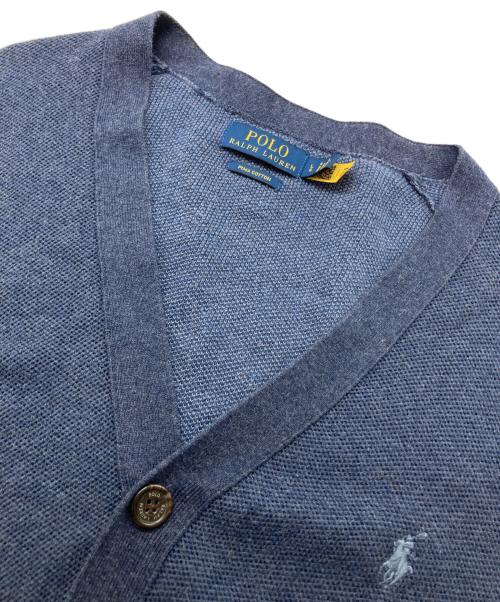POLO RALPH LAUREN（ポロ・ラルフローレン）POLO RALPH LAUREN (ポロ・ラルフローレン) 鹿の子カーディガン ネイビー サイズ:Lの古着・服飾アイテム