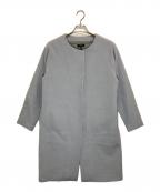 theoryセオリー）の古着「ノーカラーコート」｜ブルー