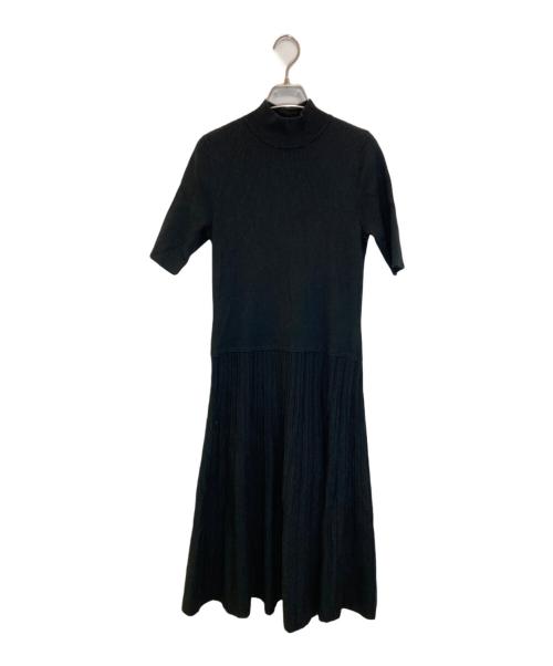 LAUREN RALPH LAUREN（ローレンラルフローレン）LAUREN RALPH LAUREN (ローレンラルフローレン) S/Sリブニットワンピース ブラック サイズ:Sの古着・服飾アイテム