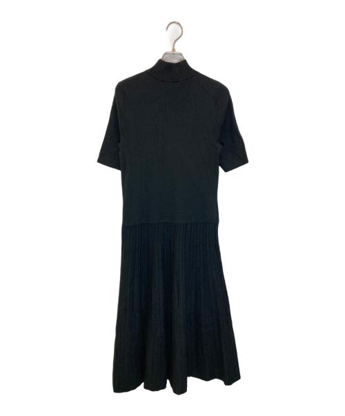 LAUREN RALPH LAUREN（ローレンラルフローレン）LAUREN RALPH LAUREN (ローレンラルフローレン) S/Sリブニットワンピース ブラック サイズ:Sの古着・服飾アイテム