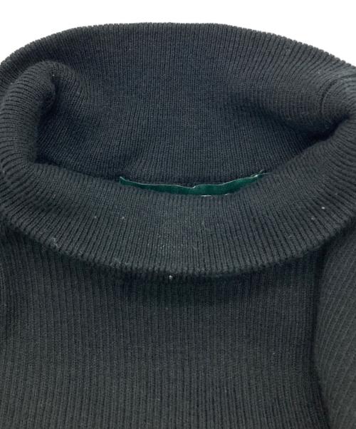 LAUREN RALPH LAUREN（ローレンラルフローレン）LAUREN RALPH LAUREN (ローレンラルフローレン) S/Sリブニットワンピース ブラック サイズ:Sの古着・服飾アイテム