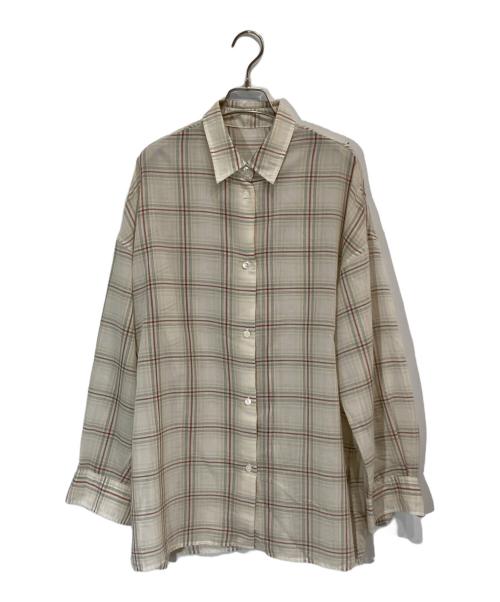 Spick and Span（スピック＆スパン）Spick and Span (スピックアンドスパン) シアーチェック2WAYシャツ ベージュ サイズ:-の古着・服飾アイテム