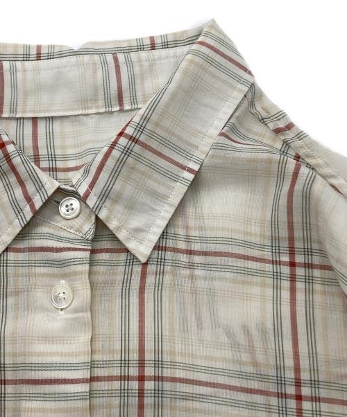 Spick and Span（スピック＆スパン）Spick and Span (スピックアンドスパン) シアーチェック2WAYシャツ ベージュ サイズ:-の古着・服飾アイテム