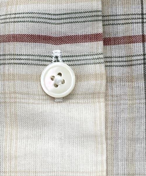 Spick and Span（スピック＆スパン）Spick and Span (スピックアンドスパン) シアーチェック2WAYシャツ ベージュ サイズ:-の古着・服飾アイテム