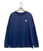 THE NORTH FACEザ ノース フェイス）の古着「ロングスリーブ スモールボックス ロゴ ティー」｜ネイビー