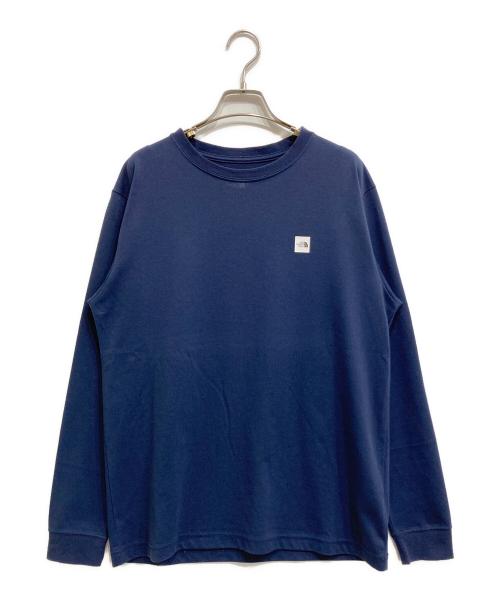 THE NORTH FACE（ザ ノース フェイス）THE NORTH FACE (ザ ノース フェイス) ロングスリーブ スモールボックス ロゴ ティー ネイビー サイズ:Lの古着・服飾アイテム