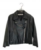 journal standard luxeジャーナルスタンダード ラックス）の古着「シープスキンレザーショートライダースJK」｜ブラック