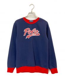 POLO RALPH LAUREN（ポロ・ラルフローレン）の古着「クルーネックスウェット」｜ネイビー