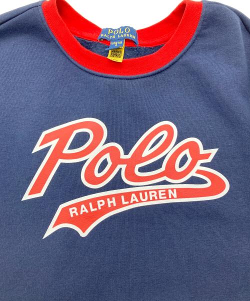 POLO RALPH LAUREN（ポロ・ラルフローレン）POLO RALPH LAUREN (ポロ・ラルフローレン) クルーネックスウェット ネイビー サイズ:14-16の古着・服飾アイテム