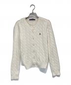 RALPH LAURENラルフローレン）の古着「ケーブルコットンカーディガン」｜ホワイト