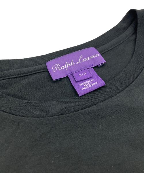 RALPH LAUREN Purple Label（ラルフ ローレン パープル レーベル）RALPH LAUREN PURPLE LABEL (ラルフ ローレン パープル レーベル) S/S 刺繍カットソー ブラック サイズ:Sの古着・服飾アイテム