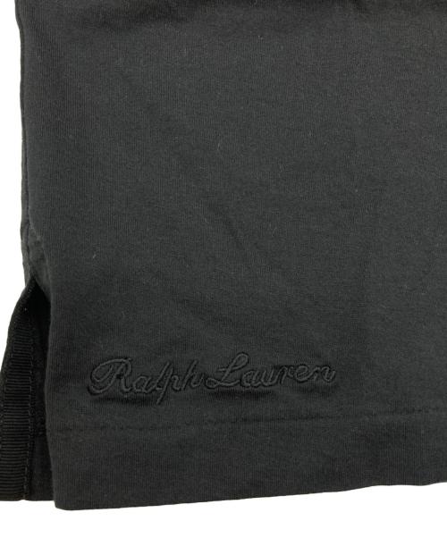 RALPH LAUREN Purple Label（ラルフ ローレン パープル レーベル）RALPH LAUREN PURPLE LABEL (ラルフ ローレン パープル レーベル) S/S 刺繍カットソー ブラック サイズ:Sの古着・服飾アイテム