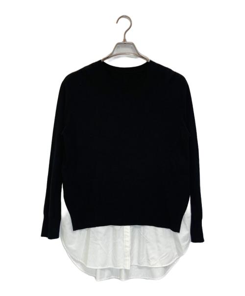 icB（アイシービー）icB (アイシービー) クロスコンビ シャツドッキングプルオーバー ブラック サイズ:Sの古着・服飾アイテム