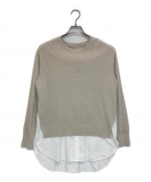 icB（アイシービー）の古着「クロスコンビ シャツドッキングプルオーバー」｜ベージュ