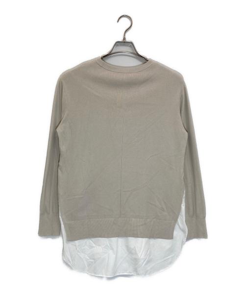 icB（アイシービー）icB (アイシービー) クロスコンビ シャツドッキングプルオーバー ベージュ サイズ:Sの古着・服飾アイテム