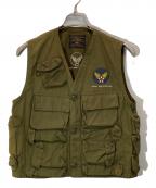 ALPHAアルファ）の古着「C1 ミリタリーベスト」｜カーキ