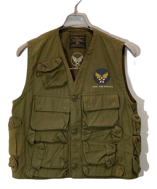 ALPHA（アルファ）ALPHA (アルファ) C1 ミリタリーベスト カーキ サイズ:Mの古着・服飾アイテム