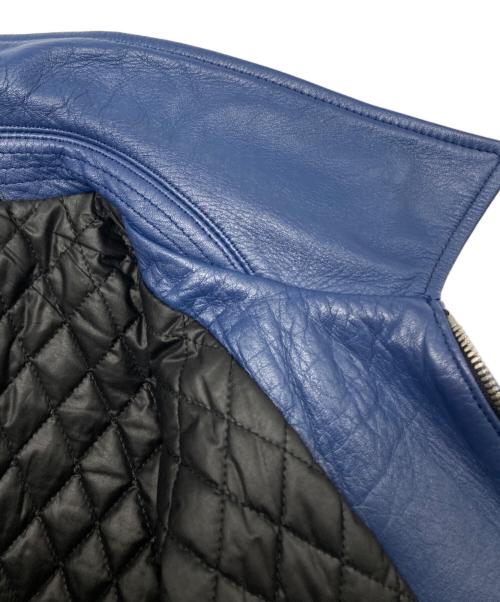 roar（ロアー）roar (ロアー) マリリンモンローペイントレザーライダース ブルー サイズ:2の古着・服飾アイテム