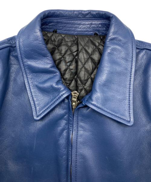 roar（ロアー）roar (ロアー) マリリンモンローペイントレザーライダース ブルー サイズ:2の古着・服飾アイテム