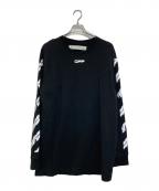 OFFWHITEオフホワイト）の古着「エアポートテープL/Sカットソー」｜ブラック