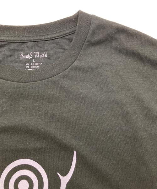 South2 West8（サウスツー ウエストエイト）south2 west8 (サウスツー ウエストエイト) L/S Crew Neck Tee - Skull&Target ブラック サイズ:Lの古着・服飾アイテム