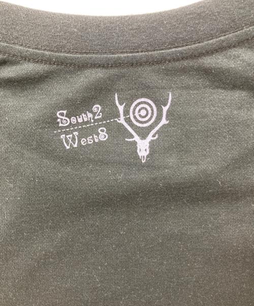 South2 West8（サウスツー ウエストエイト）south2 west8 (サウスツー ウエストエイト) L/S Crew Neck Tee - Skull&Target ブラック サイズ:Lの古着・服飾アイテム
