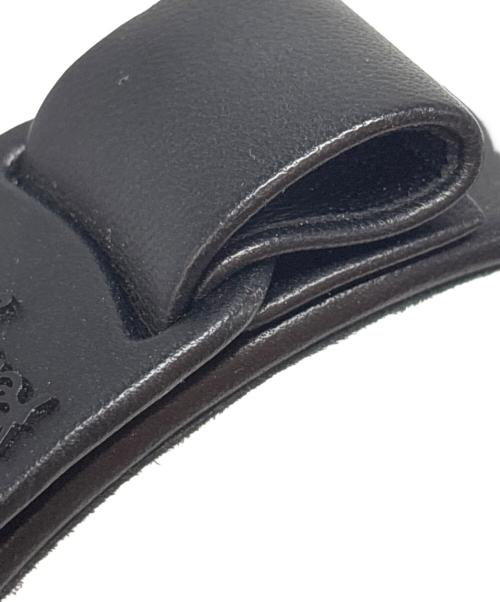 Salvatore Ferragamo（サルヴァトーレ フェラガモ）Salvatore Ferragamo (サルヴァトーレ フェラガモ) ヴァラリボンレザーカチューシャ ブラックの古着・服飾アイテム