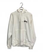 stussyステューシー）の古着「8 BALL FADE HOODIE」｜ホワイト
