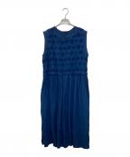 nest Robeネストローブ）の古着「刺繍インディゴリネンワンピース」｜インディゴ