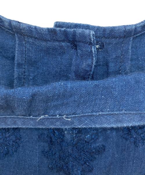 nest Robe（ネストローブ）nest Robe (ネストローブ) 刺繍インディゴリネンワンピース インディゴ サイズ:下記参照の古着・服飾アイテム