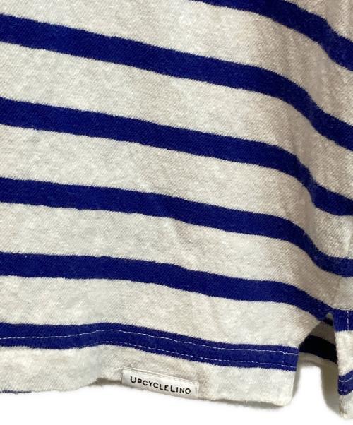 UPCYCLELINO（アップサイクルリノ）UPCYCLELINO (アップサイクルリノ) ボーダーカットソー ホワイト×ブルー サイズ:SIZE 1の古着・服飾アイテム