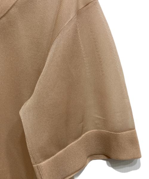 CLANE（クラネ）CLANE (クラネ) SHEER VNECK KNIT TOPS ベージュ サイズ:1の古着・服飾アイテム