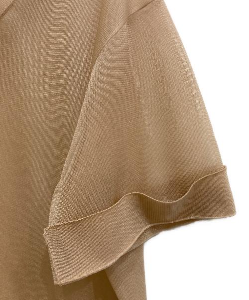 CLANE（クラネ）CLANE (クラネ) SHEER VNECK KNIT TOPS ベージュ サイズ:1の古着・服飾アイテム