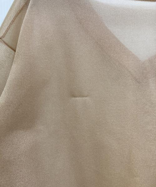 CLANE（クラネ）CLANE (クラネ) SHEER VNECK KNIT TOPS ベージュ サイズ:1の古着・服飾アイテム