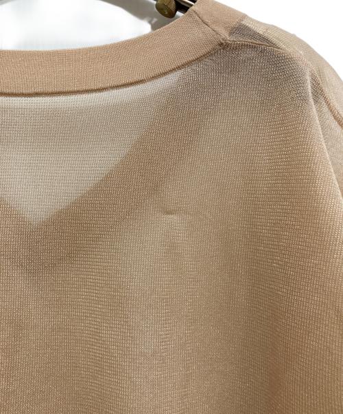 CLANE（クラネ）CLANE (クラネ) SHEER VNECK KNIT TOPS ベージュ サイズ:1の古着・服飾アイテム