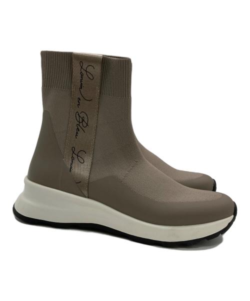 LANVIN en Bleu（ランバンオンブルー）LANVIN en Bleu (ランバンオンブルー) ソックスブーツ ベージュ サイズ:23.5の古着・服飾アイテム