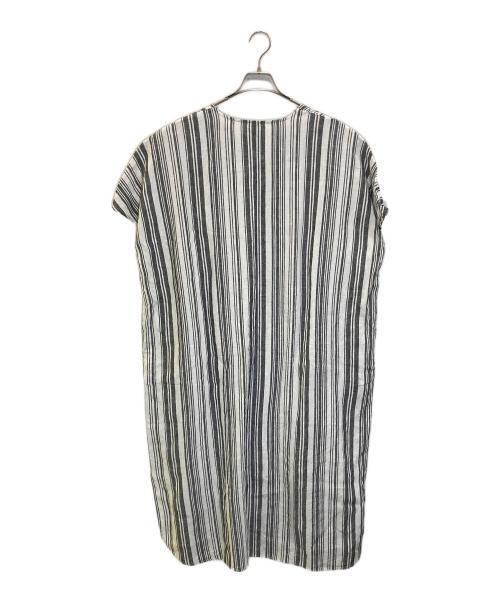 JOURNAL STANDARD（ジャーナルスタンダード）JOURNAL STANDARD (ジャーナルスタンダード) カフタンキーネックワンピース ホワイト×グレー サイズ:下記参照の古着・服飾アイテム