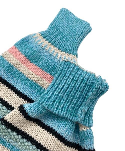 POLO RALPH LAUREN（ポロ・ラルフローレン）POLO RALPH LAUREN (ポロ・ラルフローレン) マルチボーダーニット ブルー サイズ:Ⅿの古着・服飾アイテム