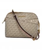 MICHAEL KORSマイケル・コース）の古着「JET SET TRAVEL MD DOME XCROSS XBODY」｜ベージュ×ピンク