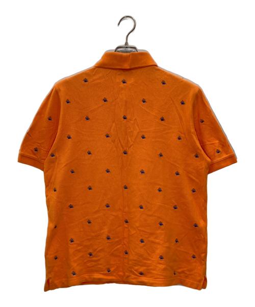 stussy（ステューシー）stussy (ステューシー) クラウン刺繍ポロシャツ オレンジ サイズ:Mの古着・服飾アイテム