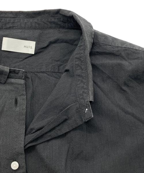 HUIS（ハウス）HUIS (ハウス) コードレーンワイドブラウス グレー サイズ:Fの古着・服飾アイテム