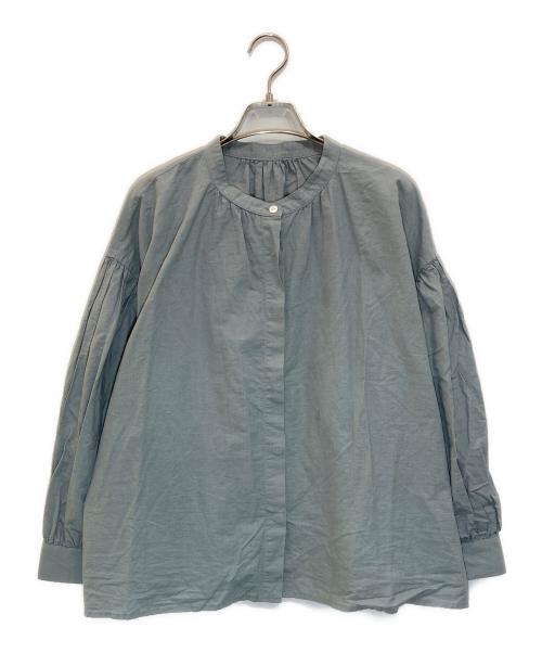 HUIS（ハウス）HUIS (ハウス) コットンリネンバルーンスリーブワイドブラウス グレー サイズ:FREEの古着・服飾アイテム