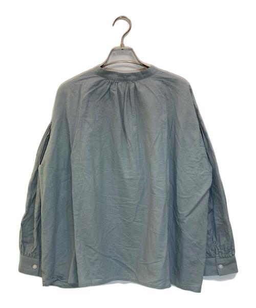 HUIS（ハウス）HUIS (ハウス) コットンリネンバルーンスリーブワイドブラウス グレー サイズ:FREEの古着・服飾アイテム