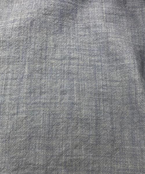 HUIS（ハウス）HUIS (ハウス) ウォッシャブルウールワイドブラウス ブルー サイズ:Fの古着・服飾アイテム