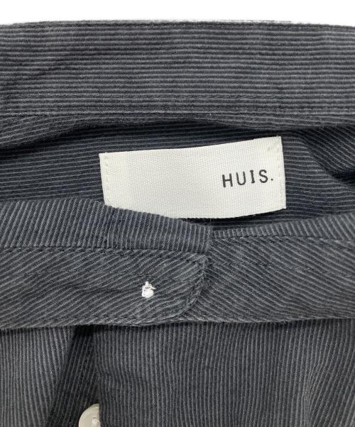 HUIS（ハウス）HUIS (ハウス) コードレーンバンドカラーロングシャツ ブラック サイズ:Fの古着・服飾アイテム